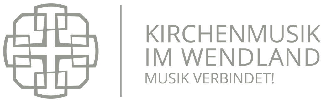 Logo_Kirchenmusik im Wendland_farbig_Querformat_mit Linie_klein_grau
