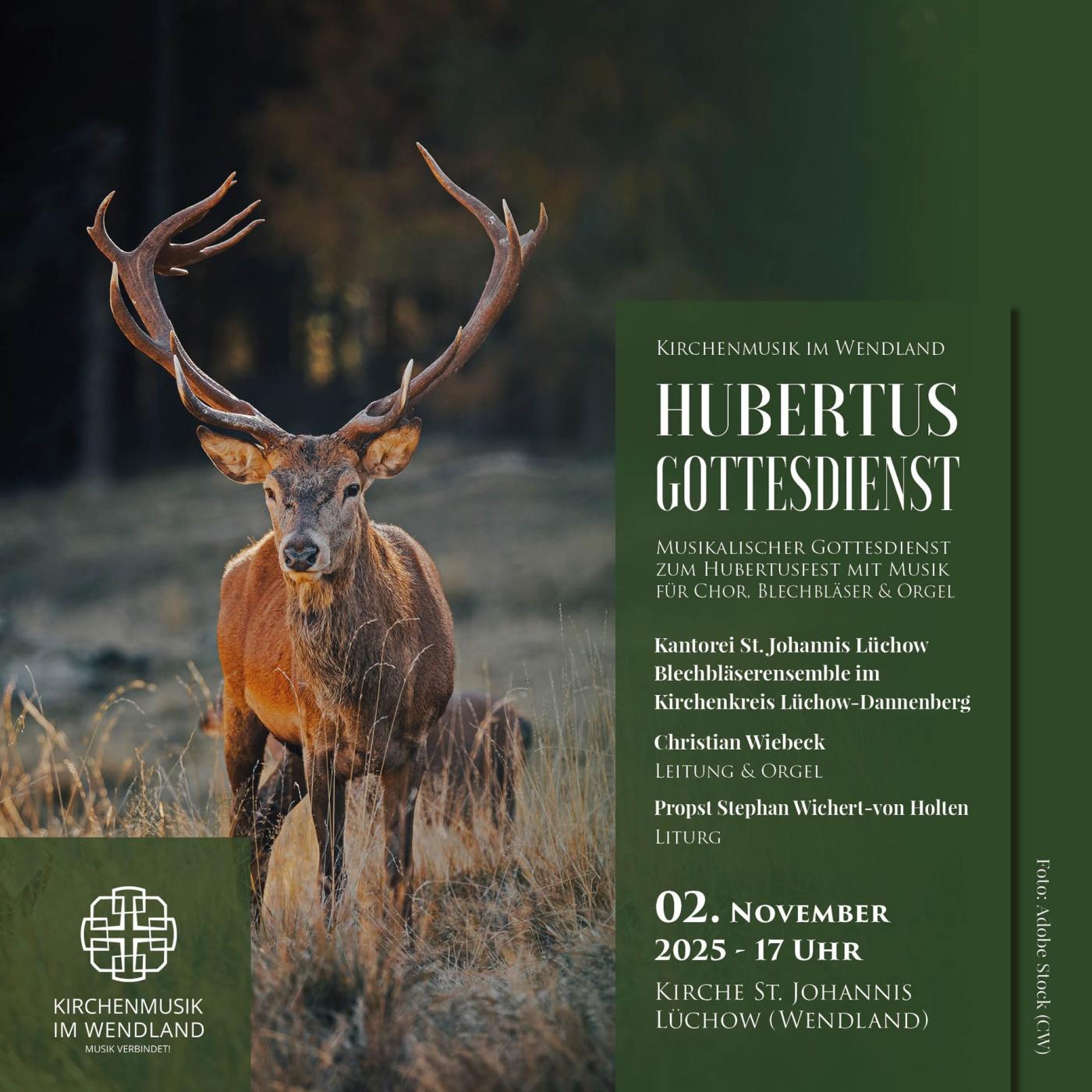 Werbeplakat_Hubertusgottesdienst_02.11.2025_St. Johanniskirche Lüchow_quadrat_klein