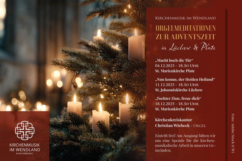 Werbeplakat_Orgelmeditationen zum Advent_Lüchow & Plate