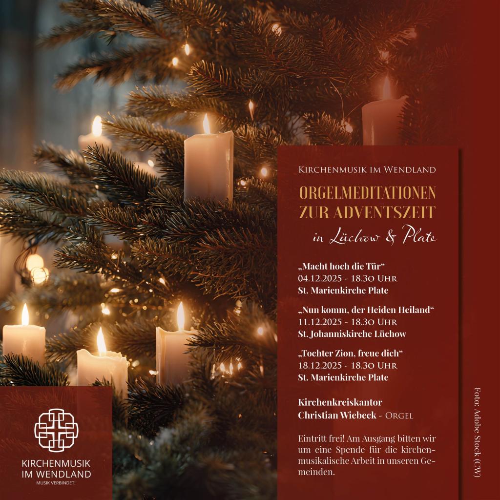 Werbeplakat_Orgelmeditationen zum Advent_Lüchow & Plate_quadrat