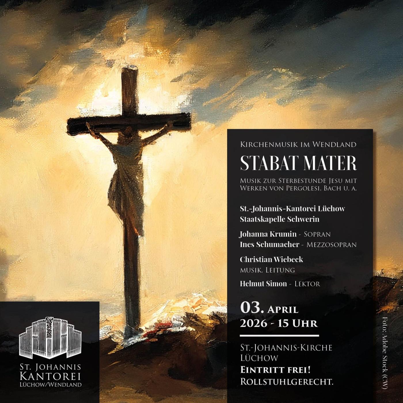 Werbeplakat_Musik zur Sterbestunde Jesu_03.04.2026_St. Johanniskirche Lüchow_quadrat