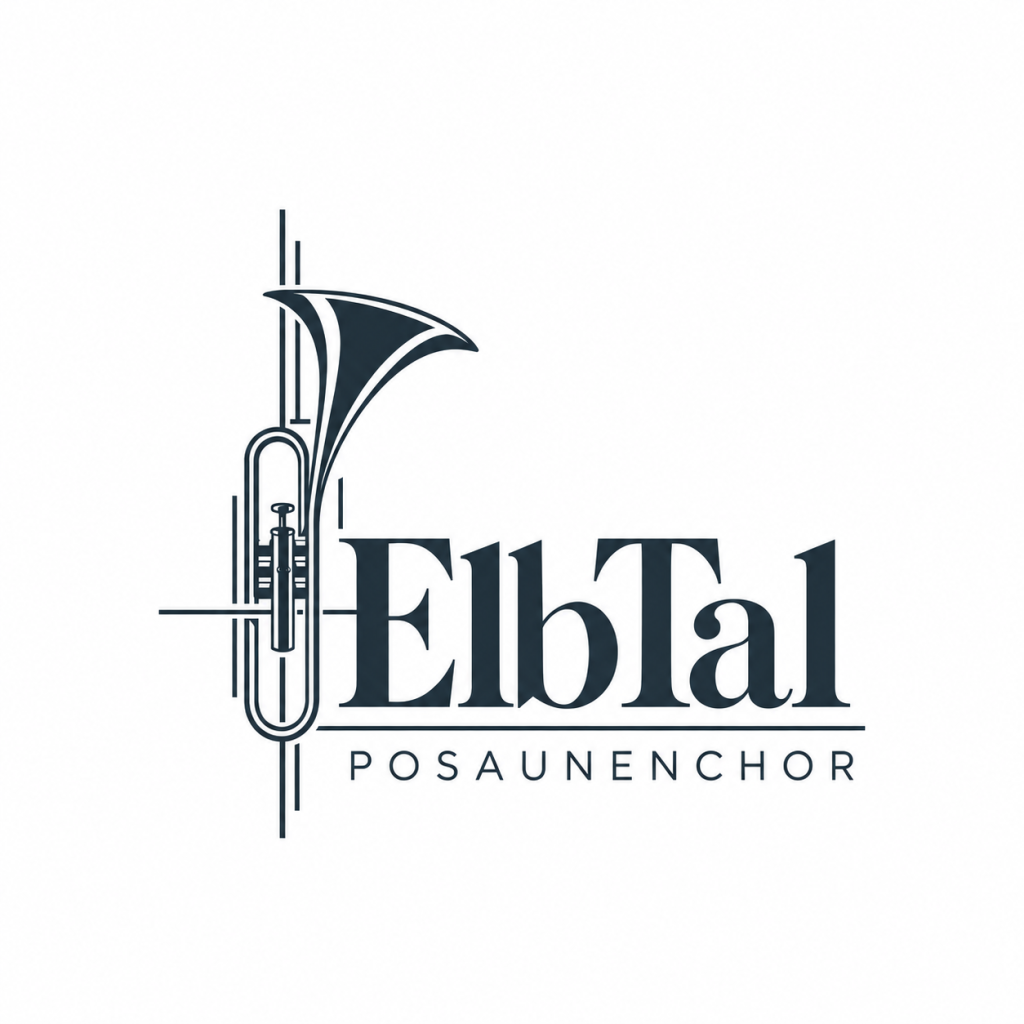 Minimalistisches Posaunenchor-Logo ElbTal